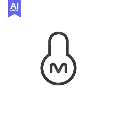 Aset premium populer: Black and White Outline of a Lock with the Letter M Inside