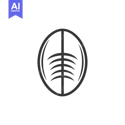 Premium design asset: Black and white outline of a stylized fish