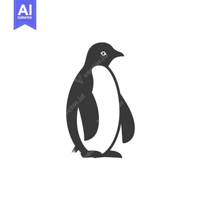 Popular premium asset: Black and White Penguin Silhouette