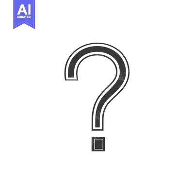 Aset premium populer: Black and White Question Mark with a Square Dot