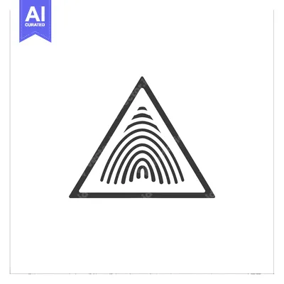Black and White Rainbow Inside a Triangle