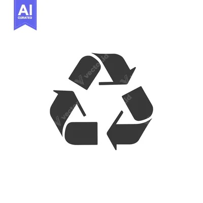 Aset premium populer: Black and White Recycle Symbol with Arrows