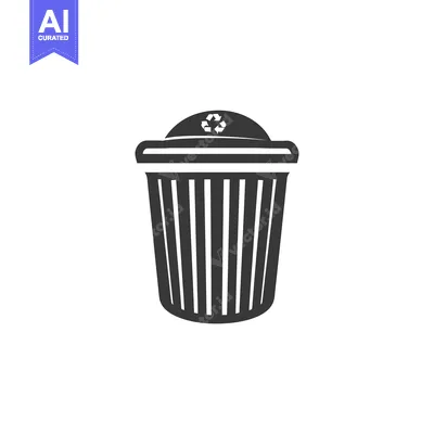 Popular premium asset: Black and White Recycling Bin Icon with Recycle Symbol