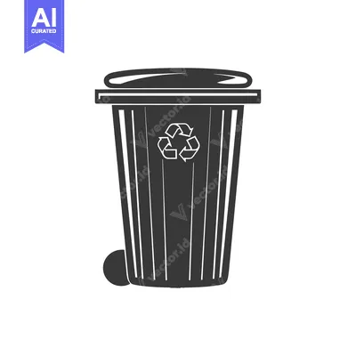 Popular premium asset: Black and White Recycling Bin with Recycle Symbol