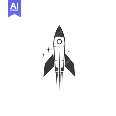Aset premium populer: Black and White Rocket Launching into Space