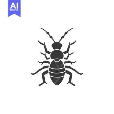 Popular premium asset: Black and White Silhouette of a Cockroach