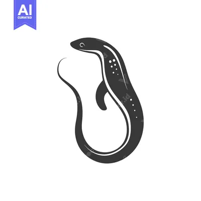 Aset premium populer: Black and White Silhouette of a Coiled Eel