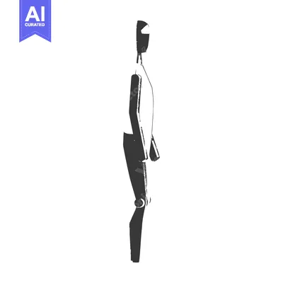 Black and White Silhouette of a Mannequin