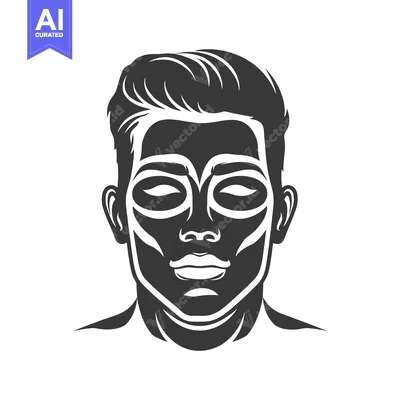Popular premium asset: Black and White Silhouette of a Man's Face