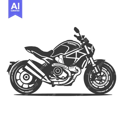 Aset premium populer: Black and White Silhouette of a Motorcycle