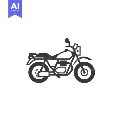 Popular premium asset: Black and White Silhouette of a Motorcycle