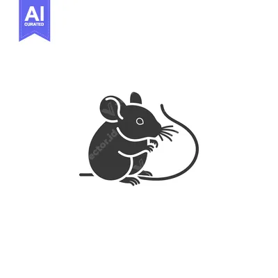 Popular premium asset: Black and White Silhouette of a Mouse