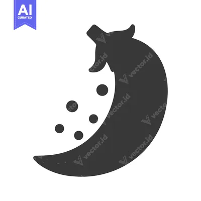 Aset desain premium: Black and White Silhouette of a Pepper with Seeds