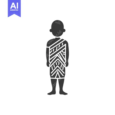 Popular premium asset: Black and White Silhouette of a Person Wearing a Patterned Dress