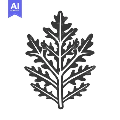Aset premium populer: Black and white silhouette of a single plant with leaves