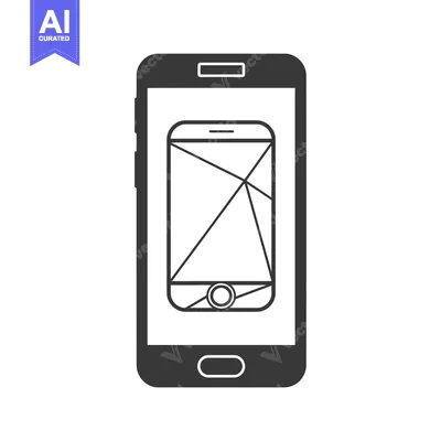 Aset premium populer: Black and White Silhouette of a Smartphone