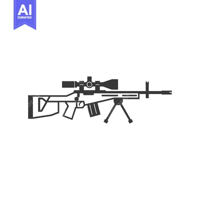 Popular premium asset: Black and White Silhouette of a Sniper Rifle with Scope