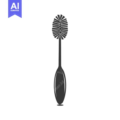 Aset premium populer: Black and White Silhouette of a Toilet Brush