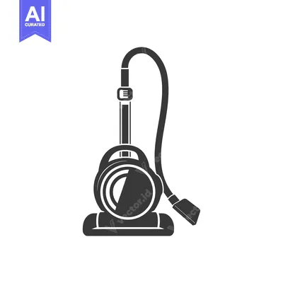 Aset premium populer: Black and White Silhouette of a Vacuum Cleaner