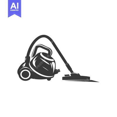 Premium design asset: Black and White Silhouette of a Vacuum Cleaner