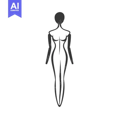 Aset premium populer: Black and White Silhouette of a Woman Standing with Her Back to the Vi