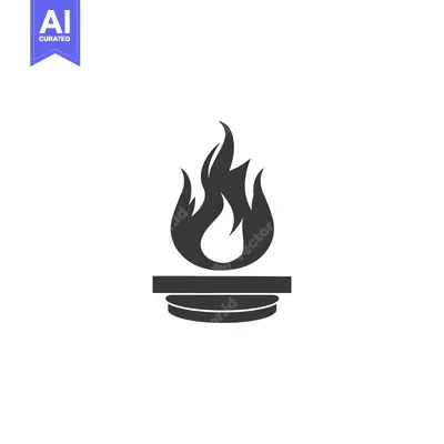 Aset premium populer: Black and White Silhouette of Fire on a Platform