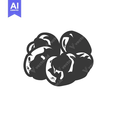 Aset desain premium: Black and White Sketch of a Cluster of Hazelnuts