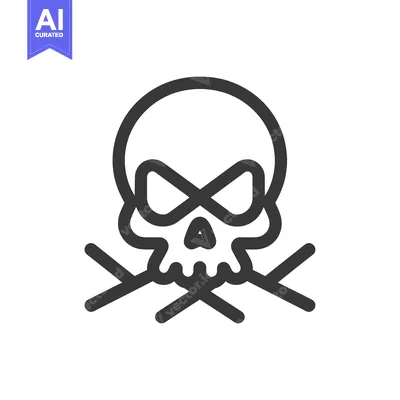 Popular premium asset: Black and White Skull and Crossbones Icon