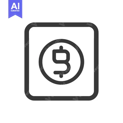 Aset desain premium: Black and White Square Icon Depicting Turkish Lira Currency Symbol