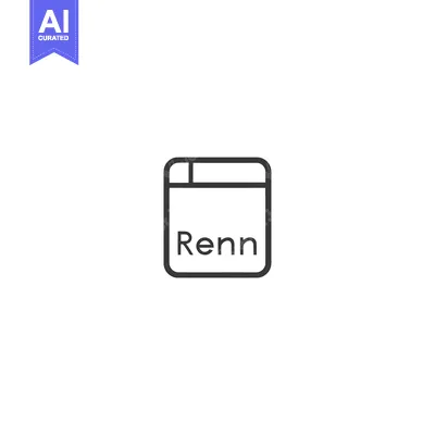 Popular premium asset: Black and White Square Icon with "Renn" Text Inside