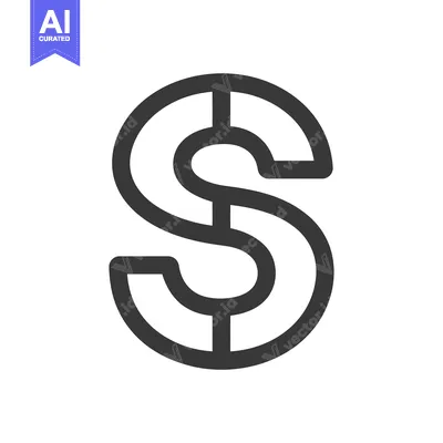 Aset premium populer: Black and White Stylized Dollar Sign Icon