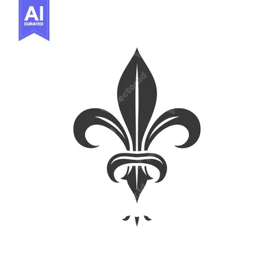 Popular premium asset: Black and White Stylized Fleur-de-lis Design