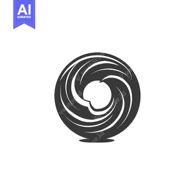 Popular premium asset: Black and White Swirling Circular Abstract Design