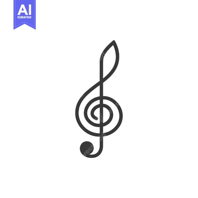 Popular premium asset: Black and White Treble Clef Icon