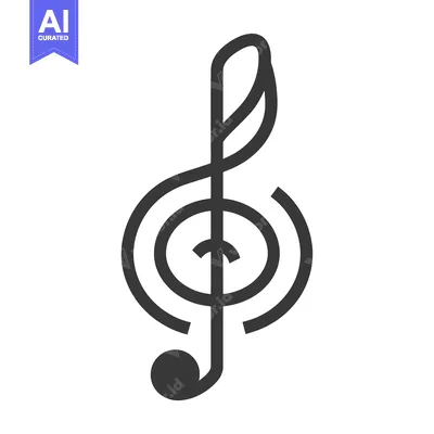 Popular premium asset: Black and White Treble Clef Symbol