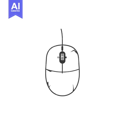 Aset premium populer: Black and White Wired Computer Mouse Icon