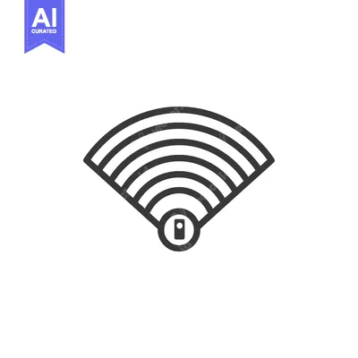 Aset premium populer: Black and White Wireless Network Icon with Centered Signal Strength In