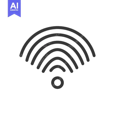 Aset premium populer: Black and White Wireless Signal Icon with a Circle at the Bottom