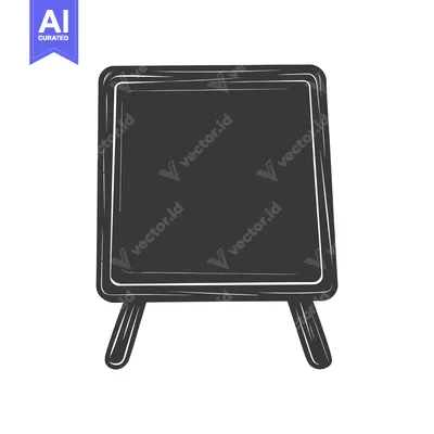 Popular premium asset: A small chalkboard sign with stand against a white background