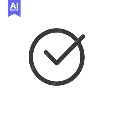 Aset premium populer: Black Check Mark Icon Inside a Circle