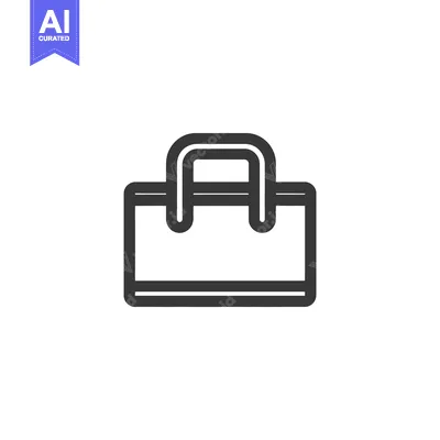 Premium design asset: A simple icon depicting a carry bag with a handle