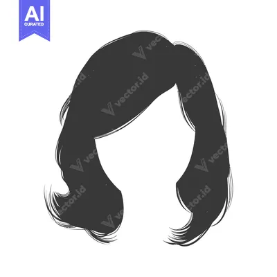 Aset premium populer: Simple Illustration Depicting Dark Styled Hair and A Clear Face