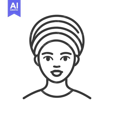 Premium design asset: A simplified graphic depicting the head and shoulders of a person