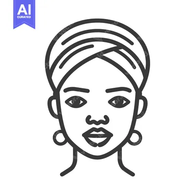 Aset premium populer: A vector illustration of a woman wearing a headscarf