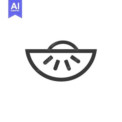 Popular premium asset: Simple abstract illustration of a sliced citrus fruit section