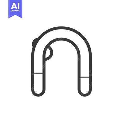Black Line Drawing of a Horseshoe