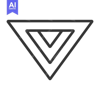 Popular premium asset: Black Outline Triple Triangle Downward Arrow