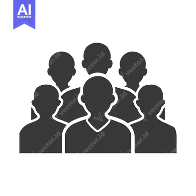 A group of people are shown in a simplified vector graphic