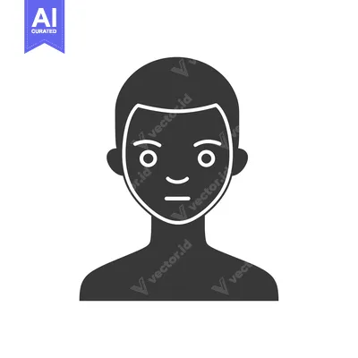 Aset premium populer: A simple black and white illustration of a human figure