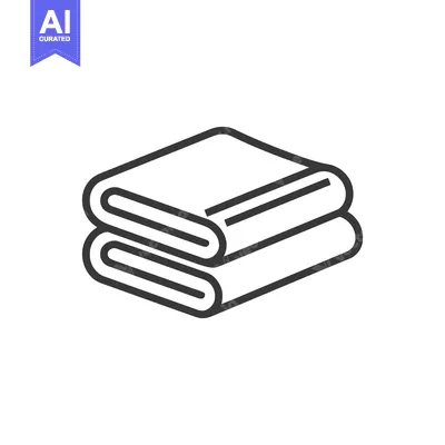 Premium design asset: Minimalist Folded Towel Icon: Clean Line Art Design